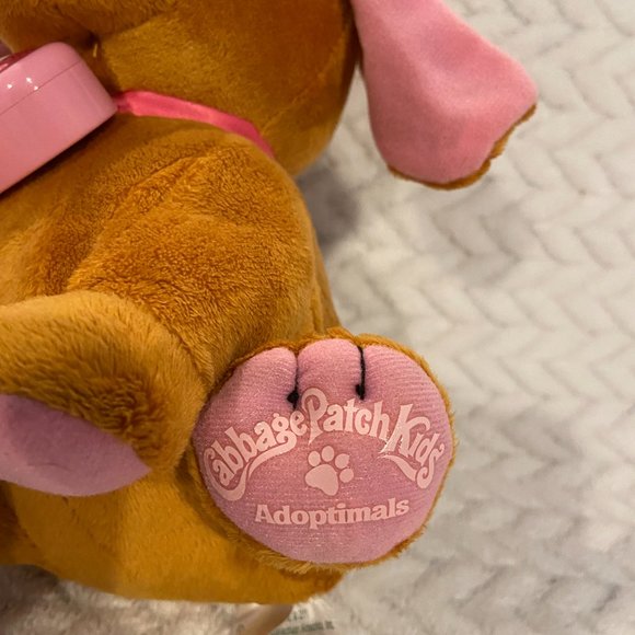 CPK Cabbage Patch Kids Adoptimals Brown Pink Bows Puppy Dog - Picture 3 of 3